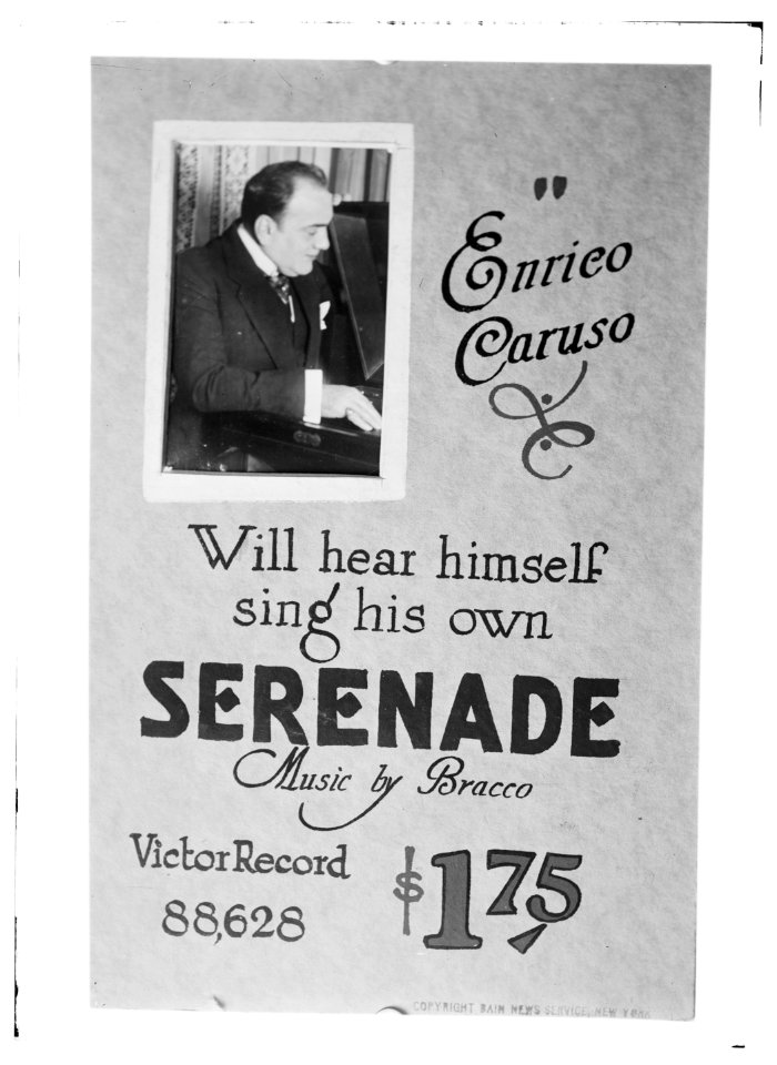 Poster- Victor) Enrico Caruso will hear himself sing his own serenade LCCN2014712343