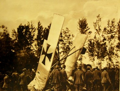 Possible Austrian plane shown down during the Italian offensive of May 1917 (28800116455)