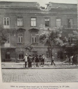 Potemkin mutiny Odessa effet du premier obus lance par le kniaz-potemkine