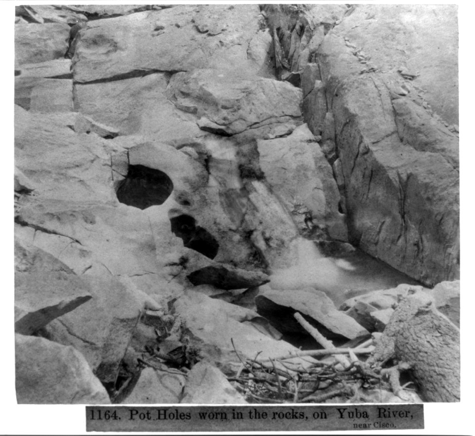 Pot Holes worn in the rocks, on Yuba River, near Cisco LCCN2002721059