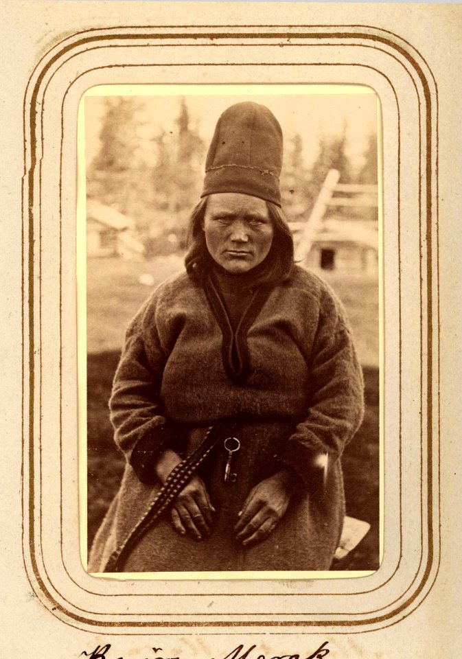 Porträtt av Karin Merak, 28 år gammal, Sjokksjokk. Lotten von Düben 1868 - Nordiska Museet - NMA.0033133 1