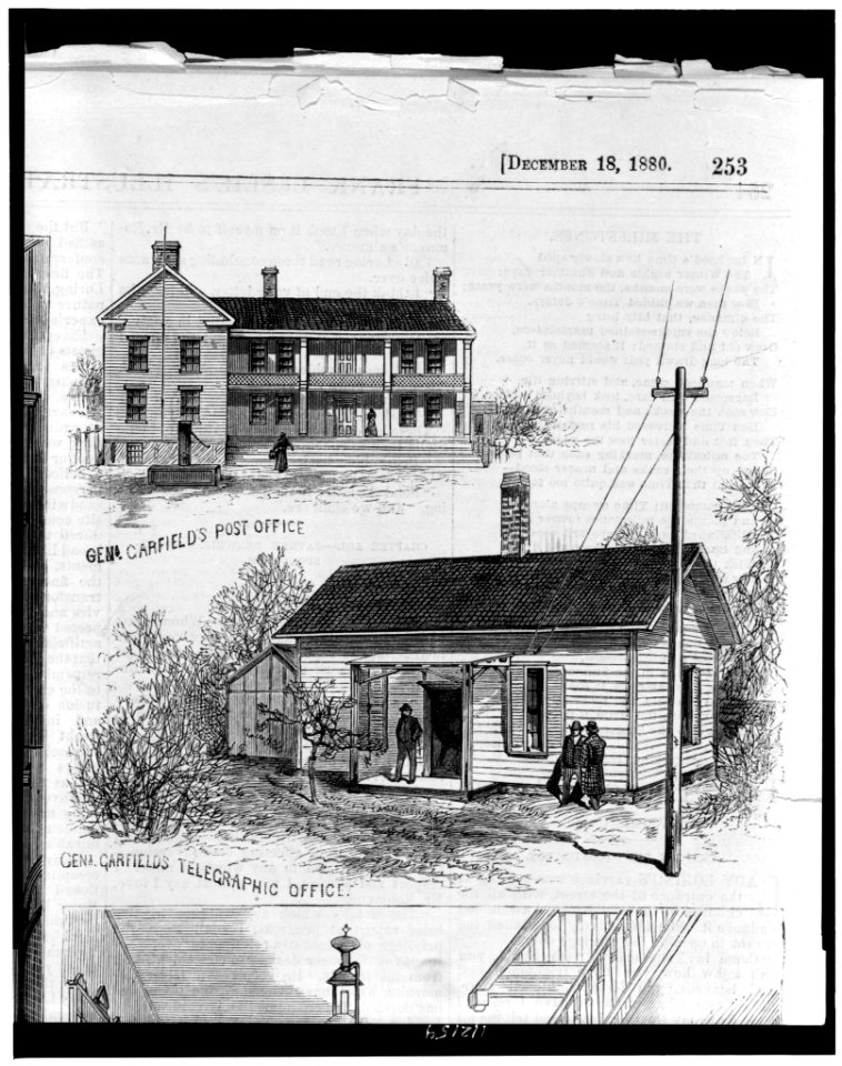 Post office and telegraphic office of James A. Garfield, at Mentor, Ohio LCCN94515498