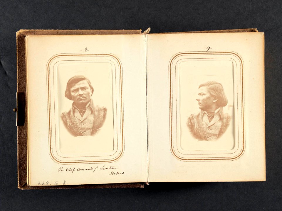 Porträtt av Per Olof Amundsson Länta, Sirkas sameby. Lotten von Düben 1868 - Nordiska Museet - NMA.0033090 2