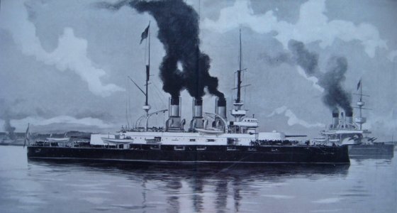 Potemkin mutiny Odessa port battelships Knyaz Potemkin Tavrichesky and Georgii Pobedonosetz