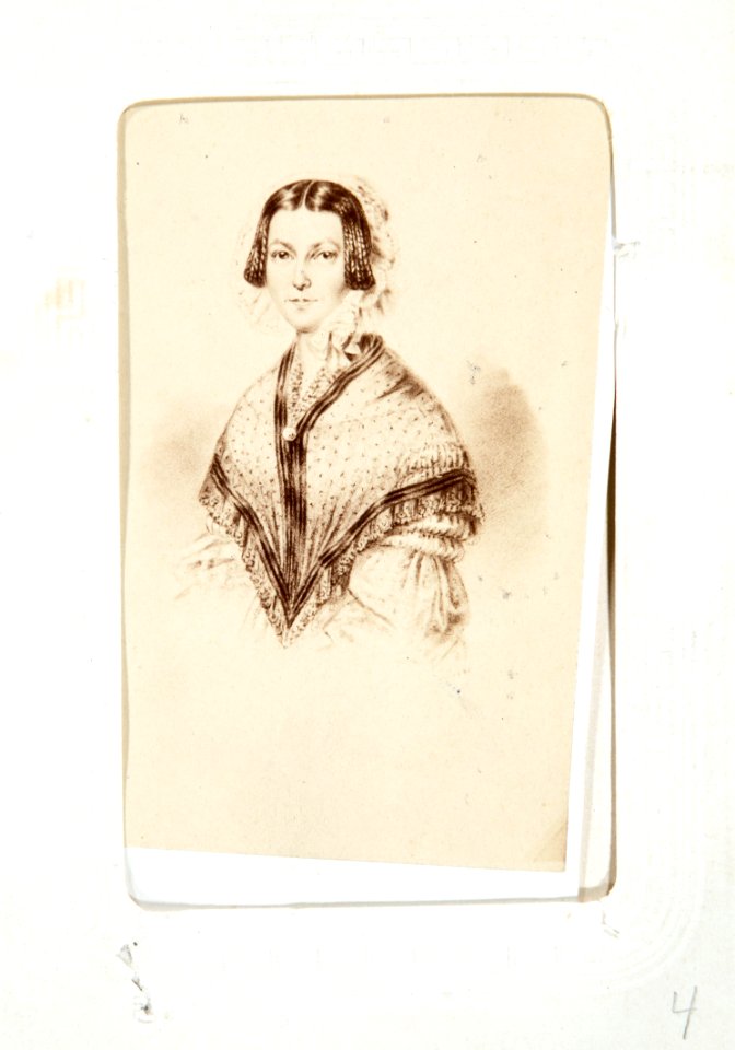 Porträtt på Friederika Wallis. Johanna Kempes mamma - Hallwylska museet - 107582
