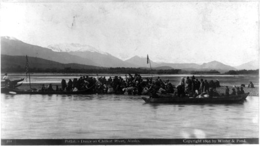 Potlatch dance on Chilkat River, Alaska LCCN2002716601