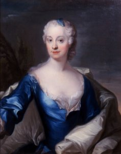 Porträtt. Kvinna. Grevinnan Eva Katarina Sack , 1724- 1753, g.m. greve Erik Brahe - Skoklosters slott - 82163