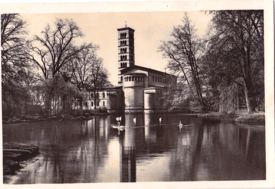 Potsdam - Sanssouci, Alemanha, Meados do Sec. XX, Igreja de la Paix no Parque de Sans-Souci, Arquivo de Villa Maria, Angra do Heroísmo, Açores.