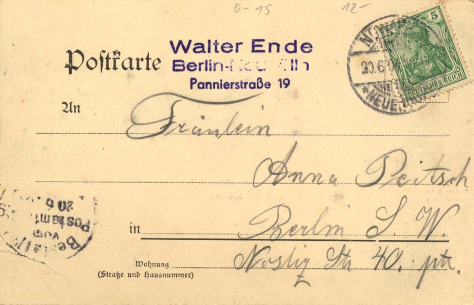 Potsdam, Brandenburg - Schloss Babelsberg; Flatow Turm (back) (Zeno Ansichtskarten)