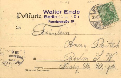 Potsdam, Brandenburg - Schloss Babelsberg; Flatow Turm (back) (Zeno Ansichtskarten)