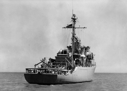 Portugese minesweeper NRP Graciosa (M417) in June 1955