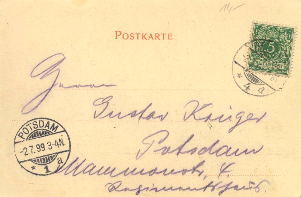 Potsdam, Brandenburg - Stadtansicht (3) (back) (Zeno Ansichtskarten)