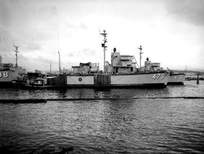 Portugese minesweepers fitting out at Bellingham Shipyards 1954