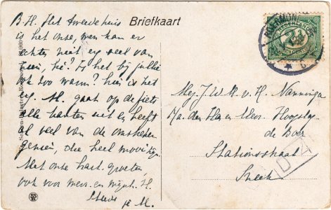 Postcard 31 960 Groet uit Roermond, Ingang Kapellerlaan verso
