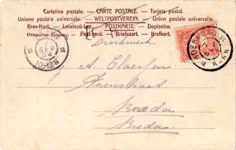 Postcard 82881 PKR 9095 Kapellerlaan Roermond verso