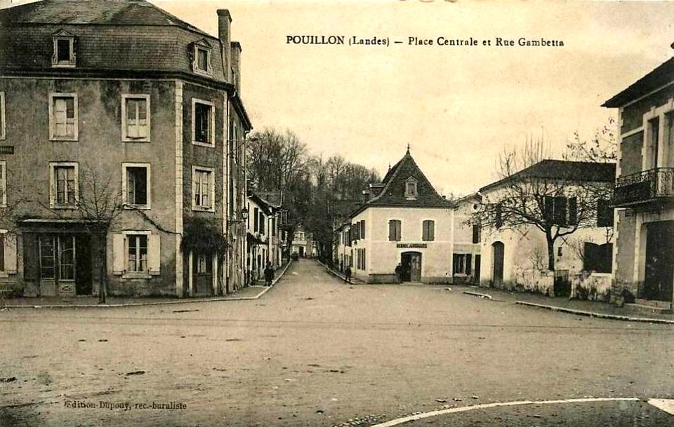 Pouillon (Landes) - Place et rue Gambetta 2