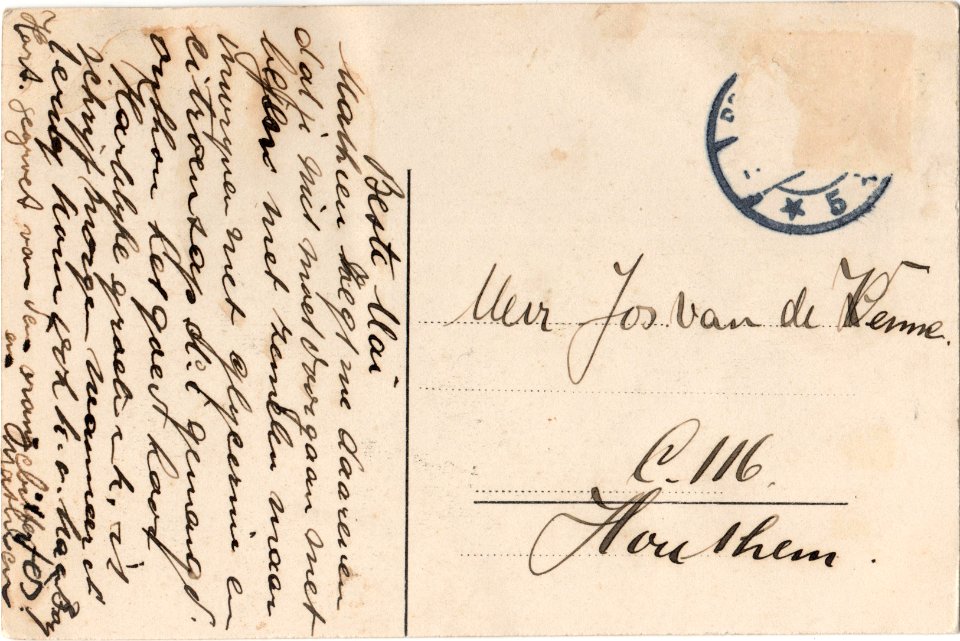 Postcard Groet uit Roermond, Hoofd-altaar in de Munsterkerk verso