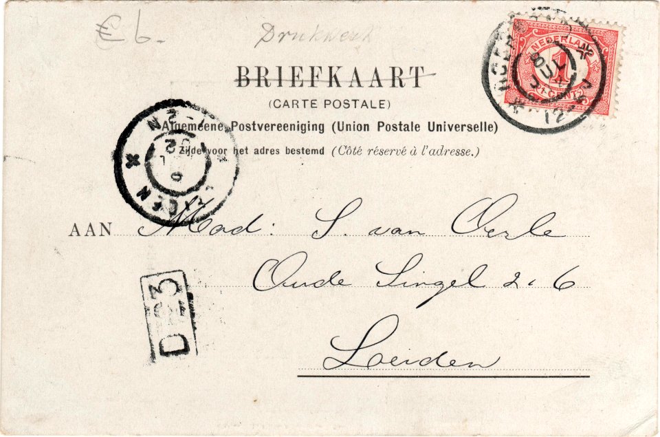 Postcard La Rivière & Voorhoeve Munsterkerk, Roermond verso