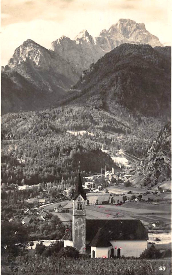 Postcard of Dovje - Mojstrana 1929
