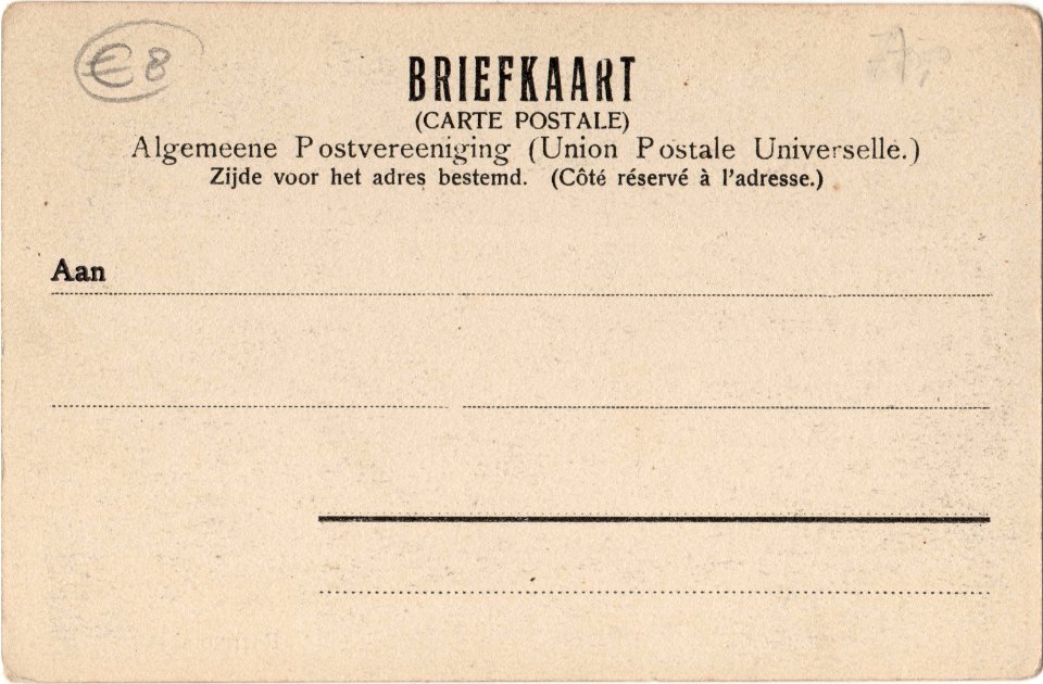 Postcard Rattentoren, Roermond verso