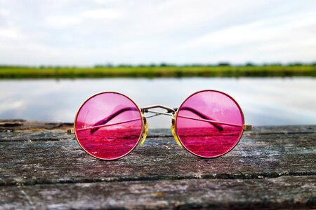 Frame pink glasses sight photo