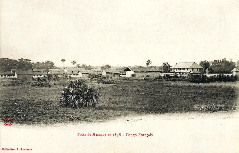 Poste de Massabe en 1896-Congo Français
