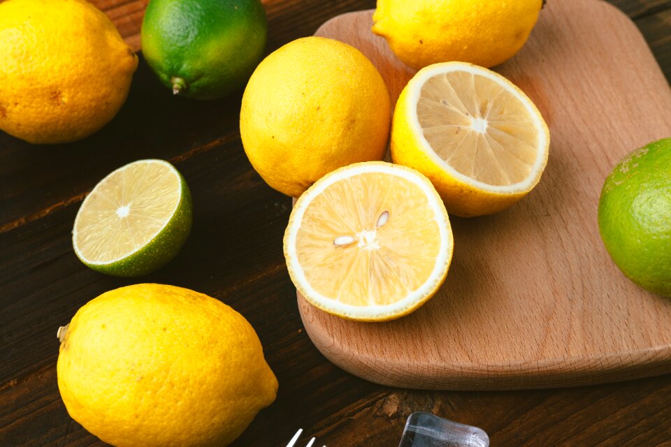 Chopping block food fruits and vegetables