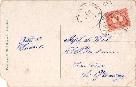 Postcard 568 VENLO, STADHUIS verso