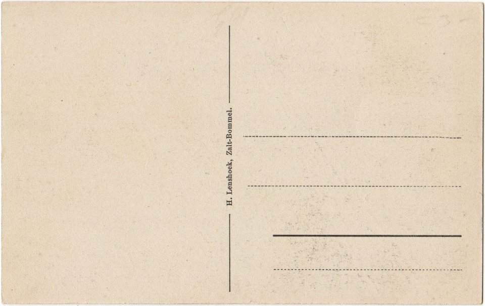 Postcard Maarten van Rossum, Zalt-Bommel verso