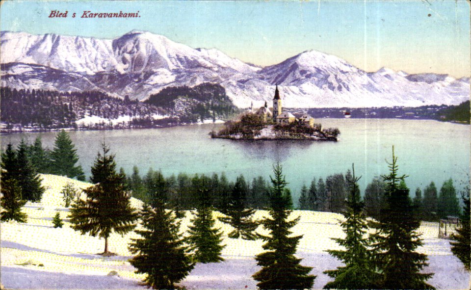 Postcard of Bled 1924