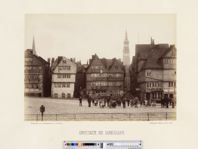 PPN799327638 Hamburg 1883 Kibbeltwiete von der Pickhuben-Ecke aus gesehen (1883)