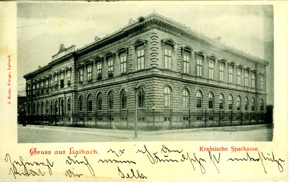 Postcard of Kranjska hranilnica 1899