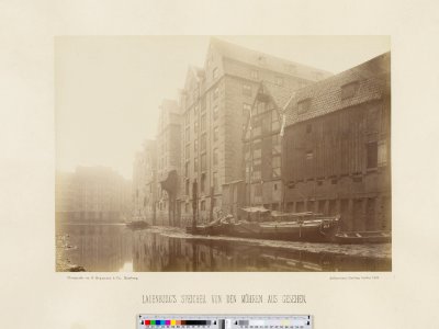 PPN799327638 Hamburg 1883 Mührenfleth von der Kleinen Jungfernstiegs-Fahrbrücke aus gesehen (1883)