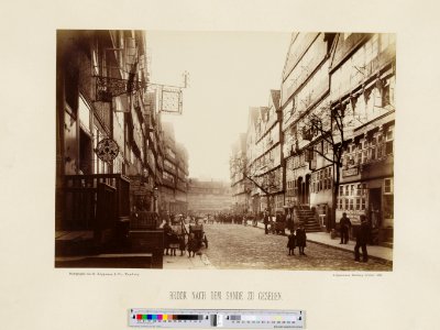 PPN799327638 Hamburg 1883 Pickhuben vom Altstädter Neuerweg aus gesehen (1883)