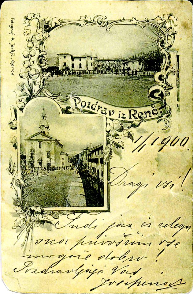 Postcard of Renče 1900