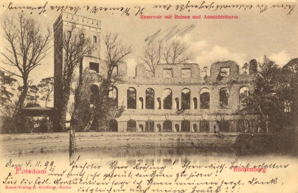 Potsdam, Brandenburg - Ruinenberg, Reservoir mit Ruinen und Aussichtsturm (Zeno Ansichtskarten)