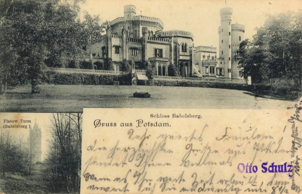 Potsdam, Brandenburg - Schloss Babelsberg; Flatow Turm (Zeno Ansichtskarten)