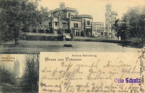 Potsdam, Brandenburg - Schloss Babelsberg; Flatow Turm (Zeno Ansichtskarten)