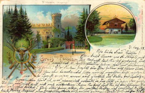 Potsdam, Brandenburg - Wildpark, Eingang; Bayrisches Haus (Zeno Ansichtskarten)