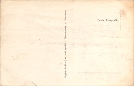 Postcard Roermond, Steenen brug met Kathedraal verso