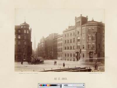 PPN799327638 Hamburg 1883 Kehrwieder von der Hellenenbrücke aus gesehen (1883)