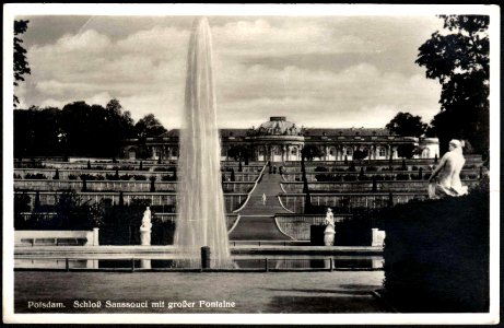 Potsdam. Schloss Sanssouci mit grosser Fontaine