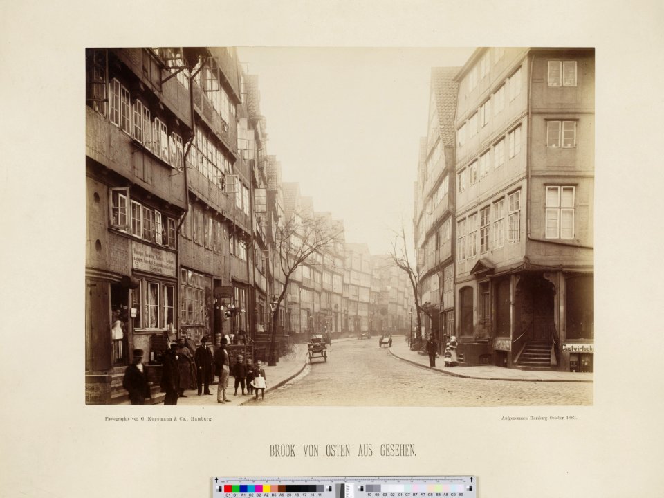 PPN799327638 Hamburg 1883 Kleines Fleeth vom Sandthorkai aus gesehen (1883)