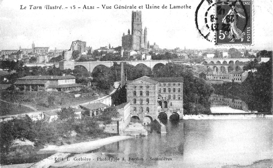 Postcard-Albi usine Lamothe 1913