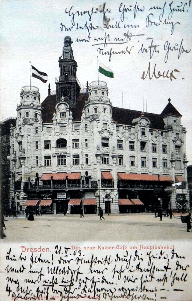 Prager Straße principio Café imperial bella época Dresde