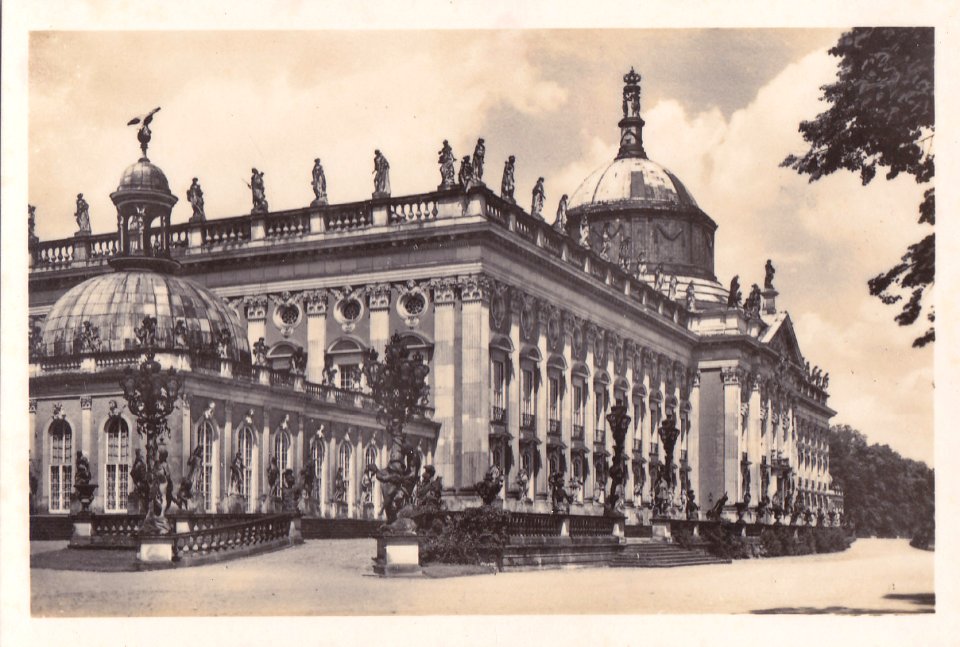 Potsdam - Sanssouci, Alemanha, Meados do Sec. XX, O Novo Palácio, Arquivo de Villa Maria, Angra do Heroísmo, Açores.