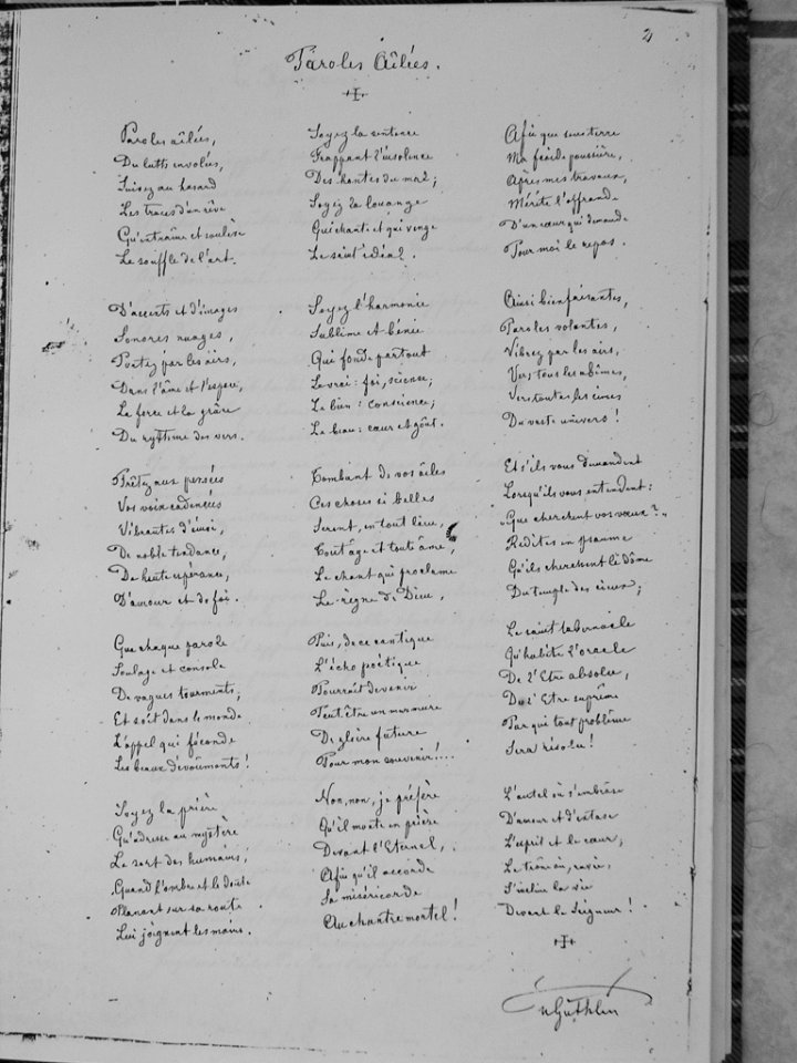 Poème Paroles Ailées