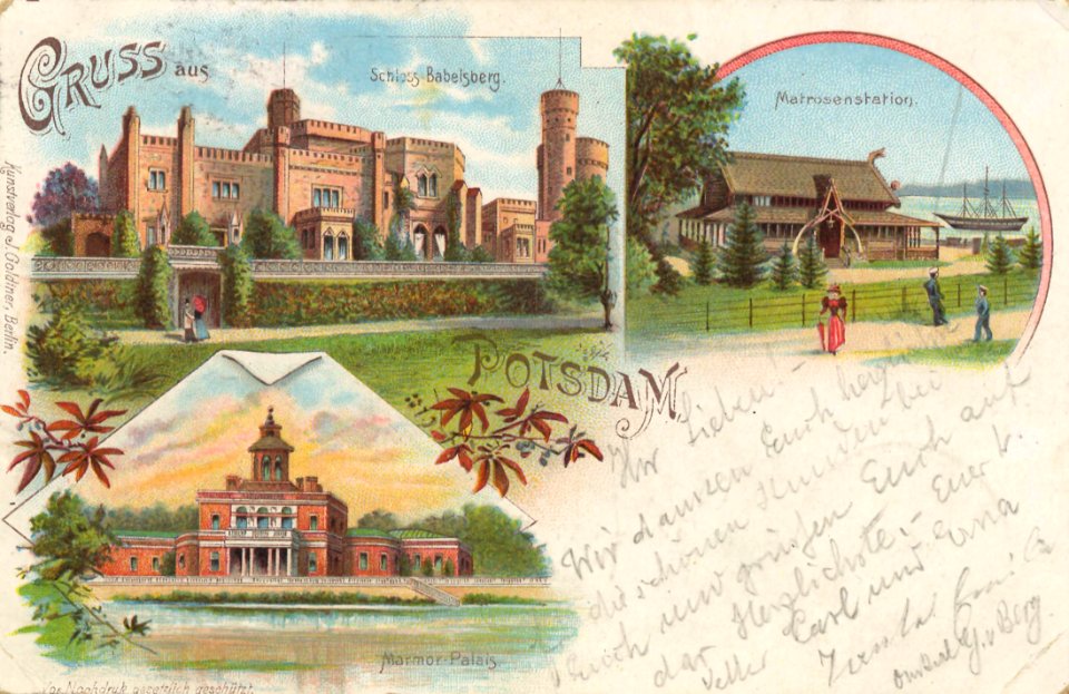 Potsdam, Brandenburg - Schloss Babelsberg; Matrosenstation; Neuer Garten, Marmorpalais am Heiligen See (Zeno Ansichtskarten)