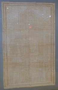 Prayer cloth, Iran, probably Tabriz, Qajar dynasty, 18th to 19th century AD, silk, cotton, view 1 - Textile Museum, George Washington University - DSC09721 photo