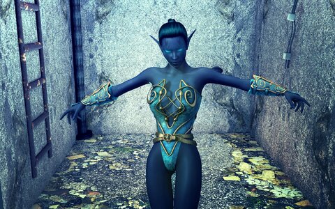 Fantasy woman artfully